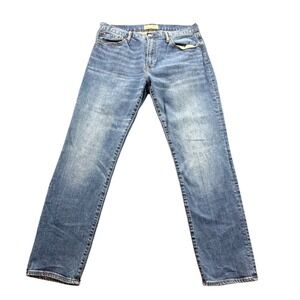 Gap 1969 Mens Straight Fit Medium Wash Worn Vintage Blue Denim Jeans 32x30